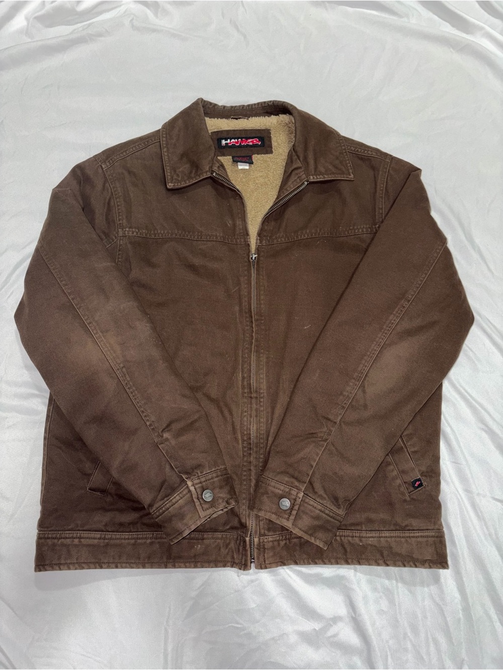 Tony Hawk Brown Lightweight Sherpa-Lined Shirt Jacket